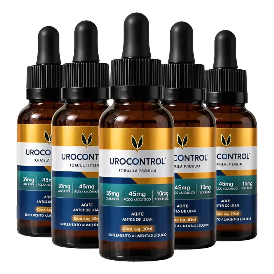 5x Urocontrol 30ml - Tratamento Para 5 Meses - Envio Hoje