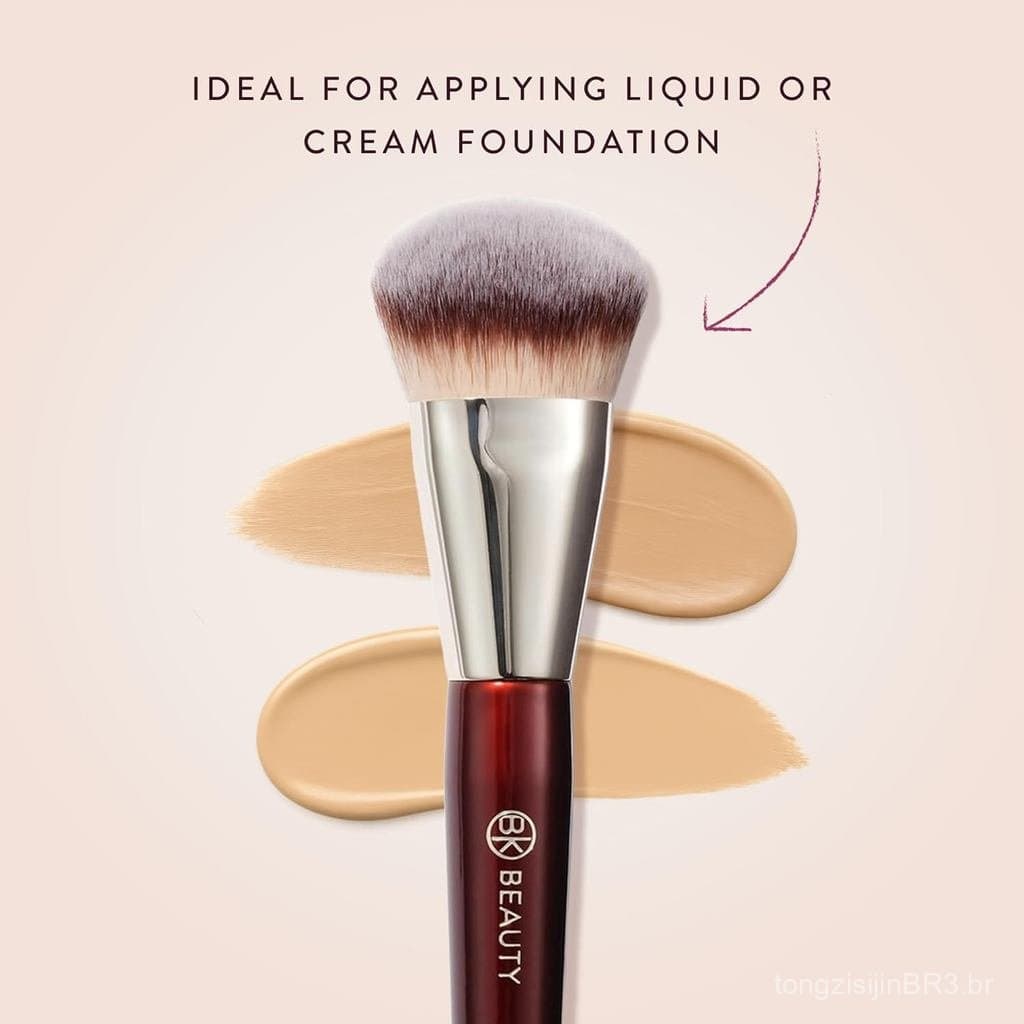 Pincéis de Maquiagem BK BEAUTY - Pincel de Base Contornado 101 - Pincel de Base Contornado - Pincéis de Maquiagem para B