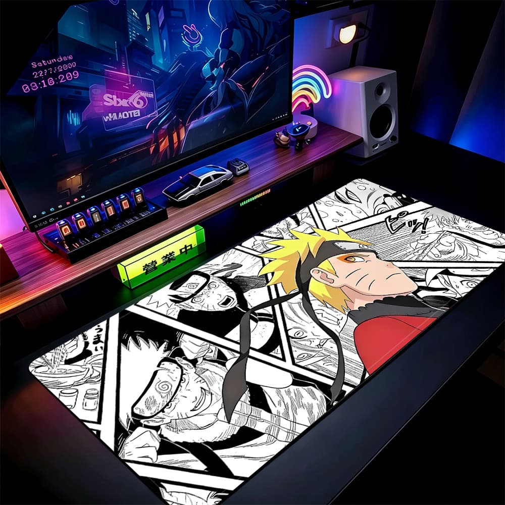 Grande Jogo Mouse Pad Antiderrapante 80X30 CM Impressões Personalizadas Mousepad Borda Costurada Naruto KK