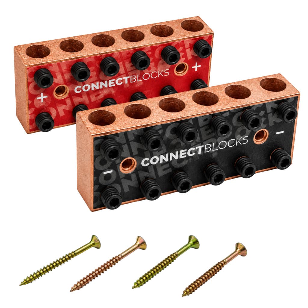 Bloco Distribuidor Automotivo Barramento 100% Cobre Energia Som 6x6 12 Vias Par Som Automotivo