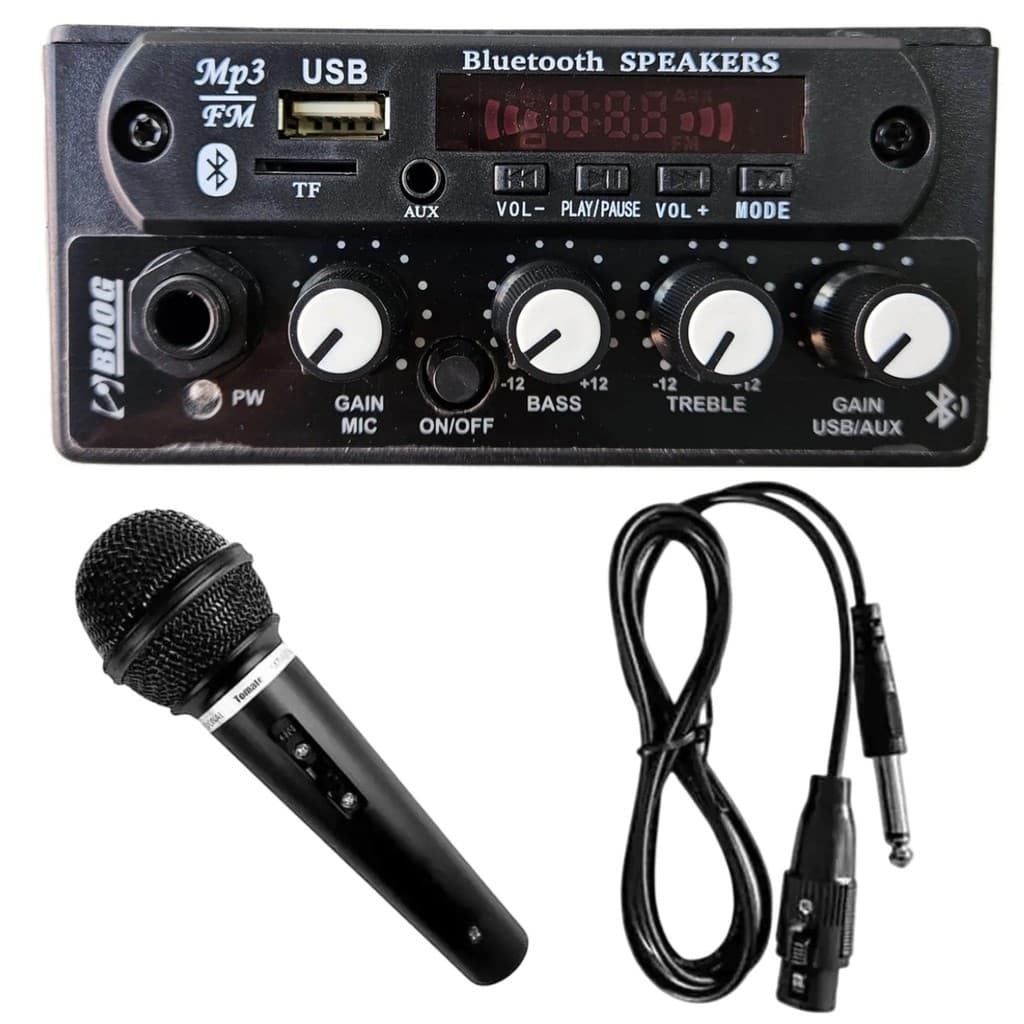 Mixer Som Automotivo Bluetooth Com Microfone 12V