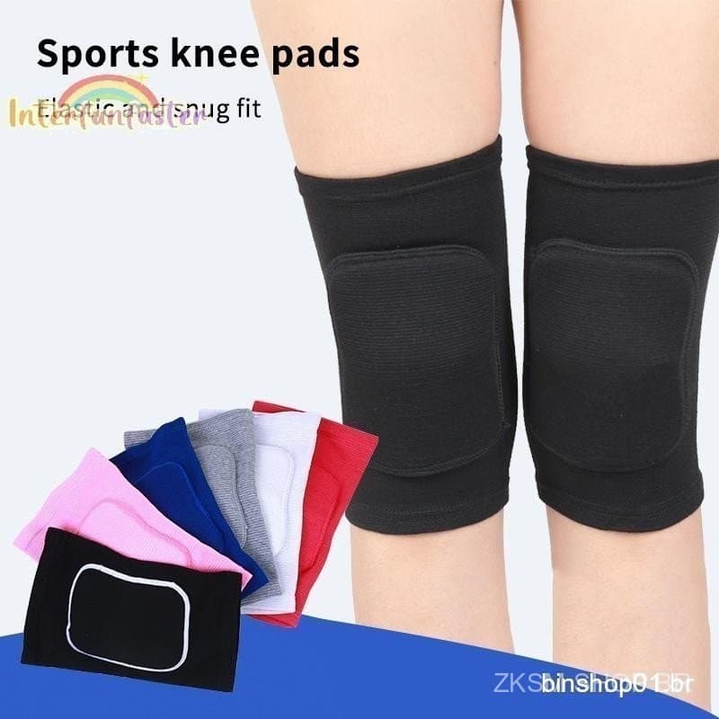 Joelheiras Esportivas Elásticas com Espuma Espessa, Adequadas para Dança e Treinamento