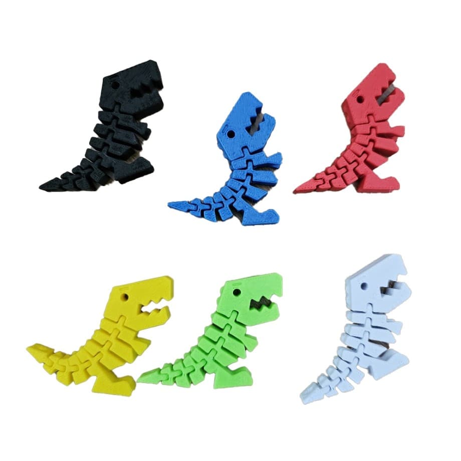 Kit 10/20/30/50pcs Lembrancinha Brinde Acessório Chaveiro Flexível Dinossauro T-Rex, Articulado