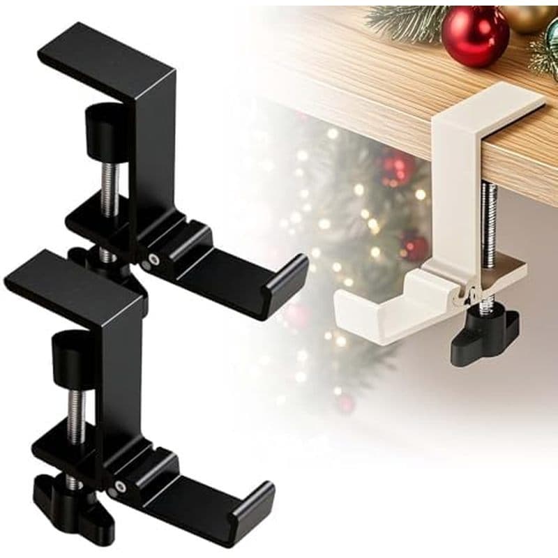 Cabide De Guirlanda E Meia 2 Em 1 , Para Lareira , Cabides Manto De Natal , Suporte , Festa Casa , (Branco , 2 Peças