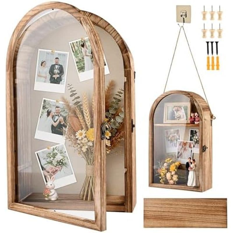 Moldura Para Caixa De Sombra 10x16 Caixas Grandes De Sombras Vitrines Com Costas De Linho E Prateleiras Removíveis , Por