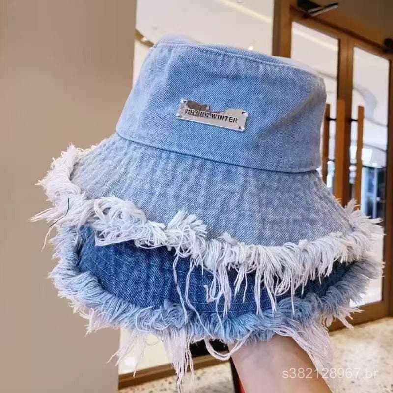 Chapéu de pescador feminino de pelúcia, adequado para primavera e verão, chapéu de proteção solar para atividades ao ar