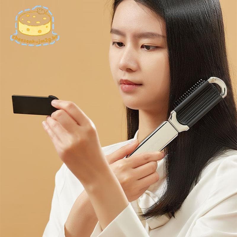 cheesenhujm2g Mini Escova De Cabelo Dobrável Massagem Pente Cabeça Anti-Estático Portátil Viagem Menina Pentes Com Espel
