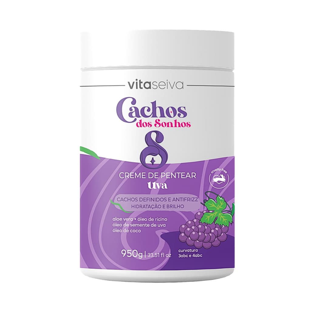 Creme Pentear Vita Seiva Cachos dos Sonhos Uva 950g Cod89797