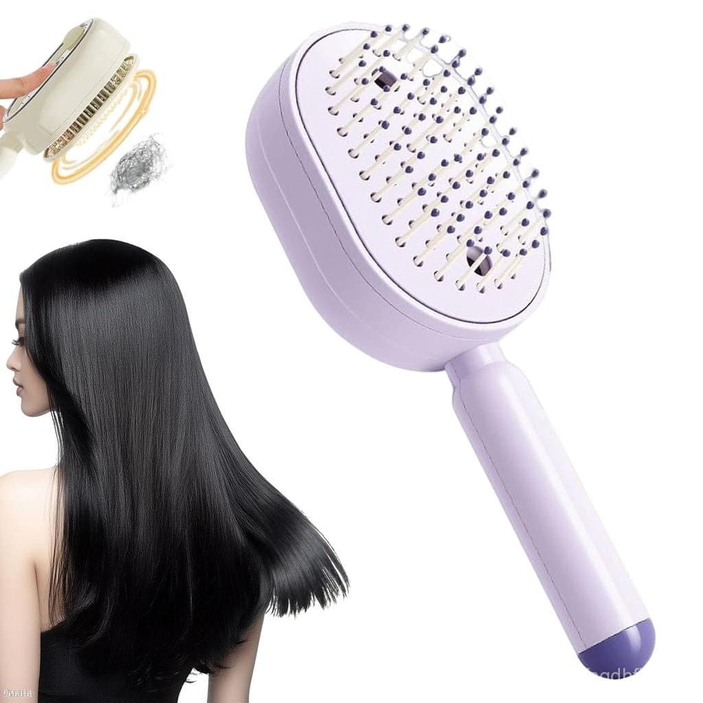 Escova de Massagem com Almofada de Ar e Pulverização Elétrica, Alisador de Cabelo a Vapor Recarregável, Escova de Cabelo