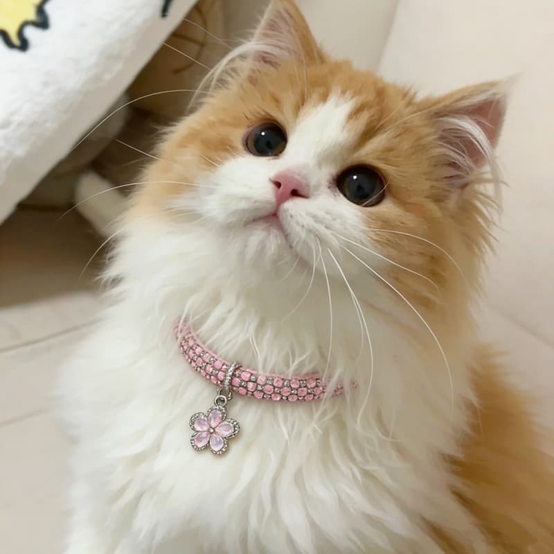 Coleira estroboscópica de diamante para animais de estimação, pingente de flor ajustável, colar elástico para cães e gat