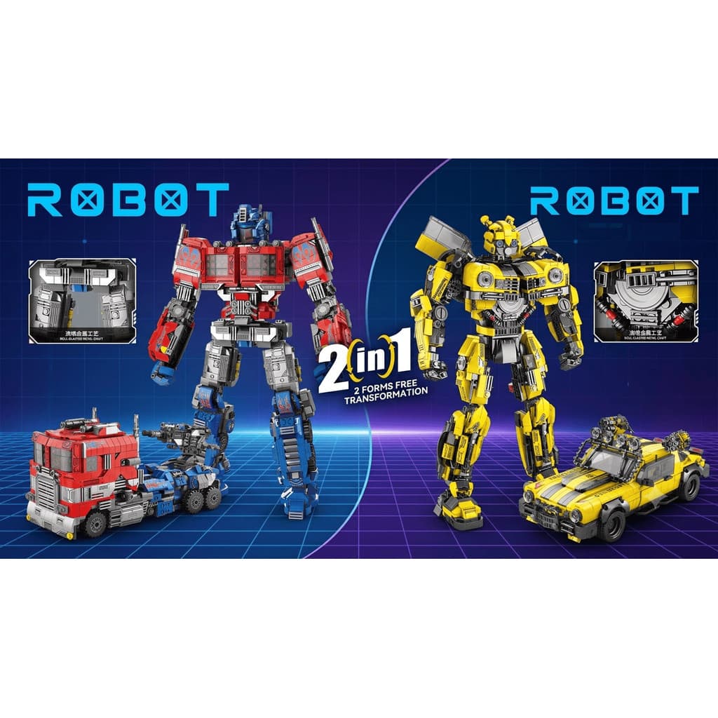 Blocos De Montar Robot Transfor 2em1 Robô Que Vira Carro Caminhão Brinquedo Menino Presente Criança Envio Imediato