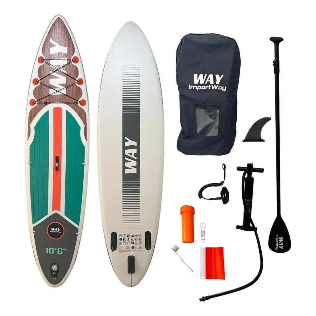 Prancha Stand Up Paddle Inflavel 305cm 130kg Kit Remo Mochila Importway