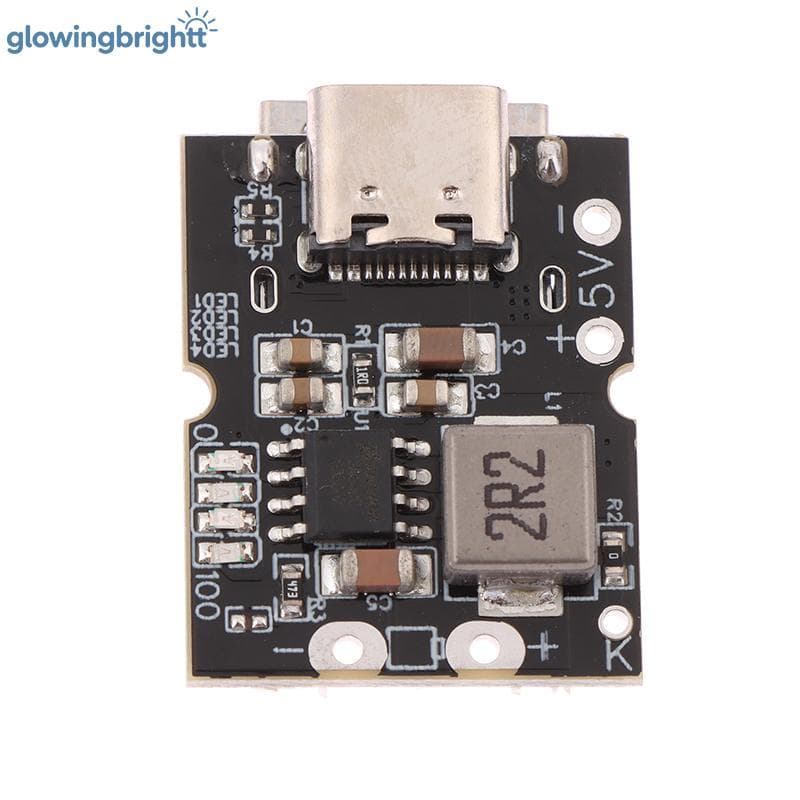 Módulo Conversor De Reforço GLOWI Type-C USB 5V 2A Com Display LED Para Carregador De Banco De Potência DIY