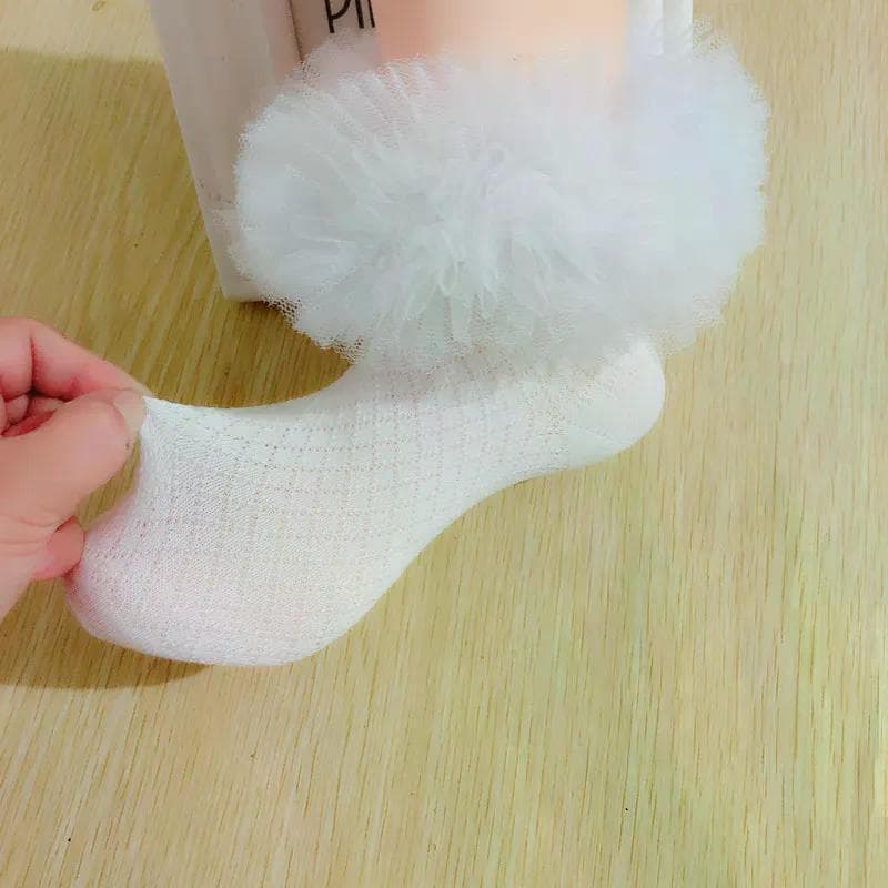 Novas meias ultrafinas para meninas, meias fofas para dança latina, Performance de balé, renda multicamadas, algodão pur