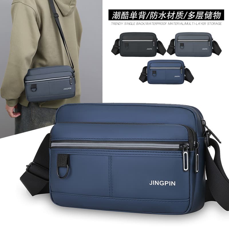 2026 Novo Estilo Commuter Peito Bolsa Masculina de Negócios Simples Repelente de Água Multicamadas Resistente ao Desgast