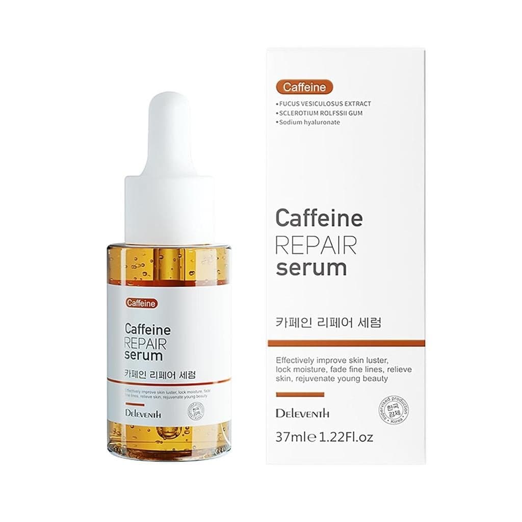 Sérum Facial Coreano Reparador com Cafeína, Durável e Portátil, 37ml / Contém extratos, anti-envelhecimento, reduz o inc