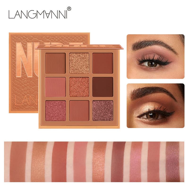 Langmanni Langmanni Paleta de sombras peroladas foscas maquiagem para sombras
