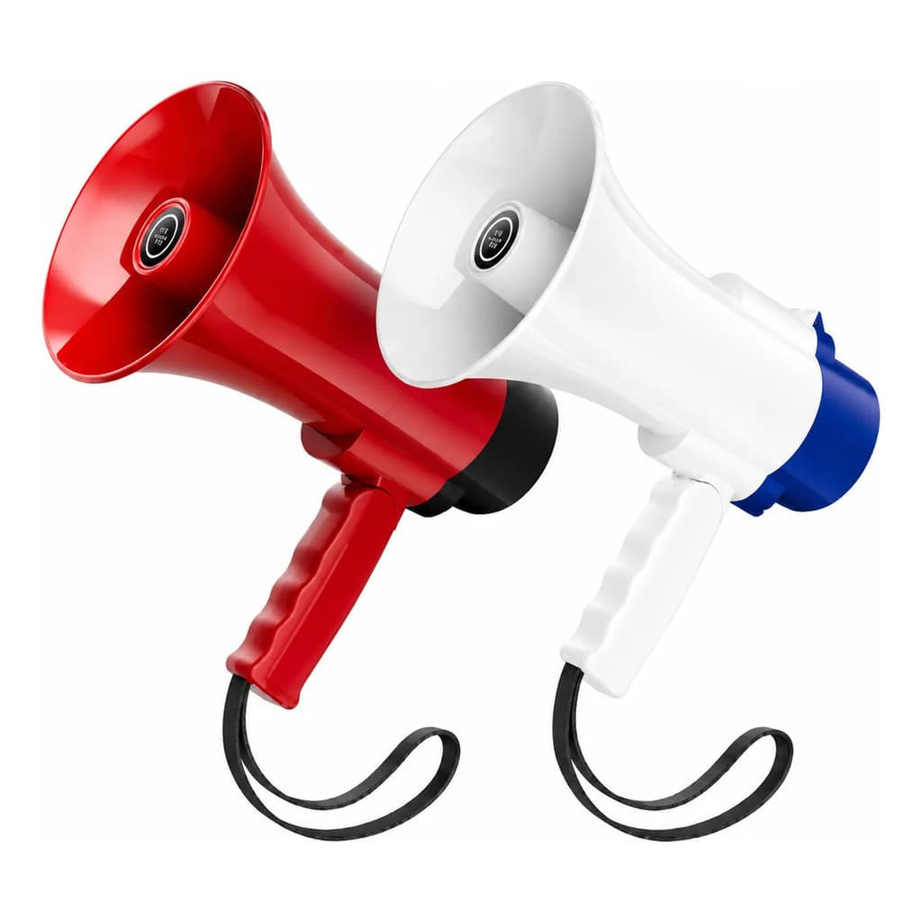 Megafone Portátil Recarregável 25w Usb Gravação Alcance 300m