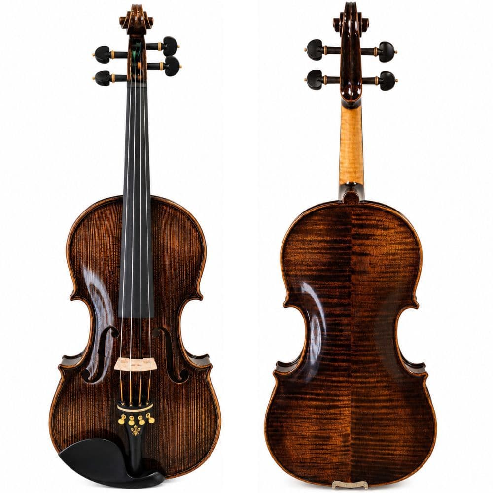 Violino Marinos Firenze 4/4 Profissional Maciço Feito à Mão Regulado por Luthier Estojo e Cavalete Aubert