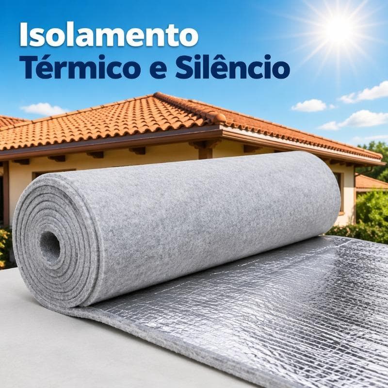 Manta Térmica para Telhado Autocolante Isolante de Calor e Ruído DIY