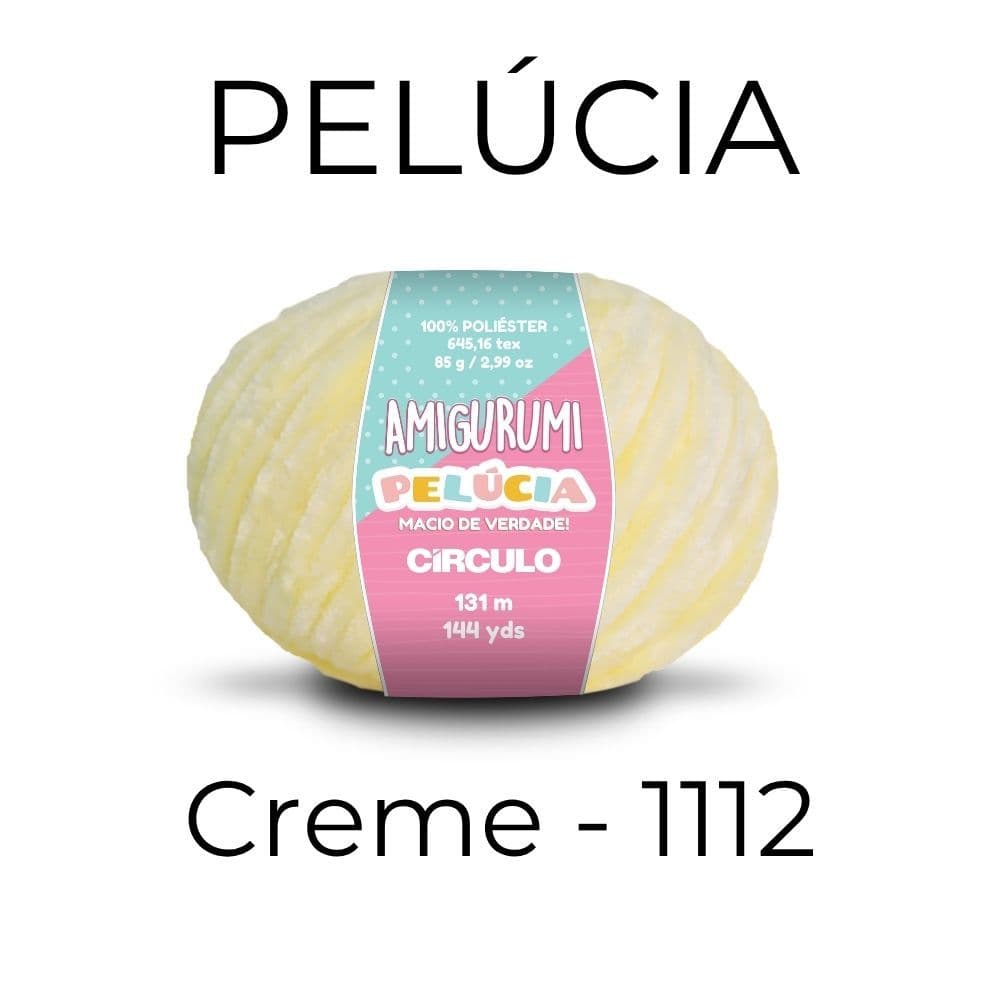 Fio Pelucia Linha Amigurumi Circulo – Cor Creme 1112