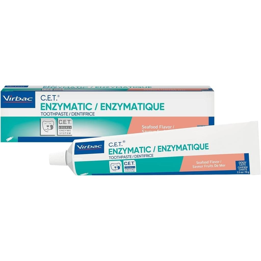 Virbac C.E.T. ®   Pasta de Dente Enzimática |   de tártaro e placa bacteriana para um hálito |   Pasta d