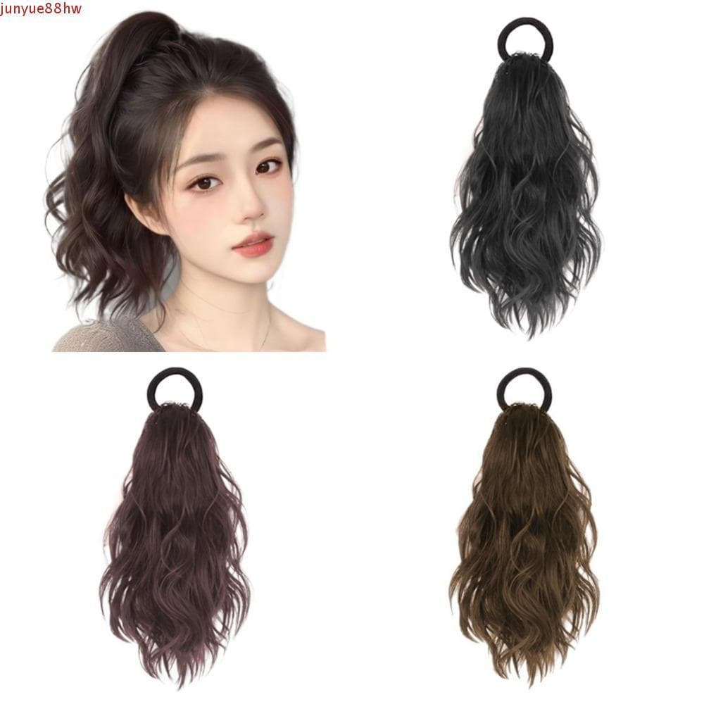 JUNYUE Rabo De Cavalo Encaracolado Ondulado Em Camadas , Extensão De Cabelo De Natural Sintético , Faixa Fofa