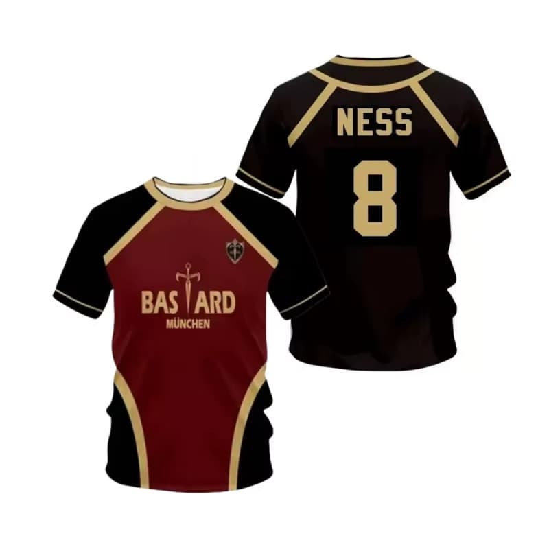 Comércio exterior transfronteiriço novo estilo Anime japonês Role-Playing padrão impressão 3D camiseta masculina curta @