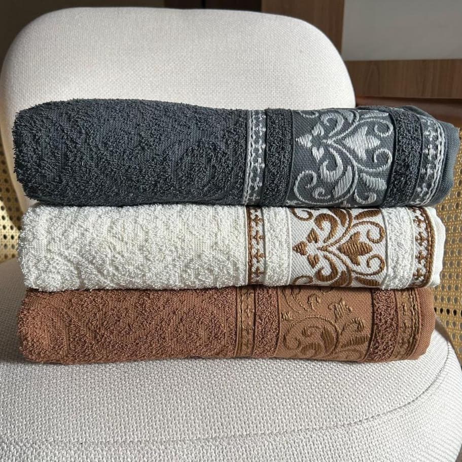 KIT 3 Toalhas de Banho 100% Algodão  Imperial Maciez Premium e Alta Absorção