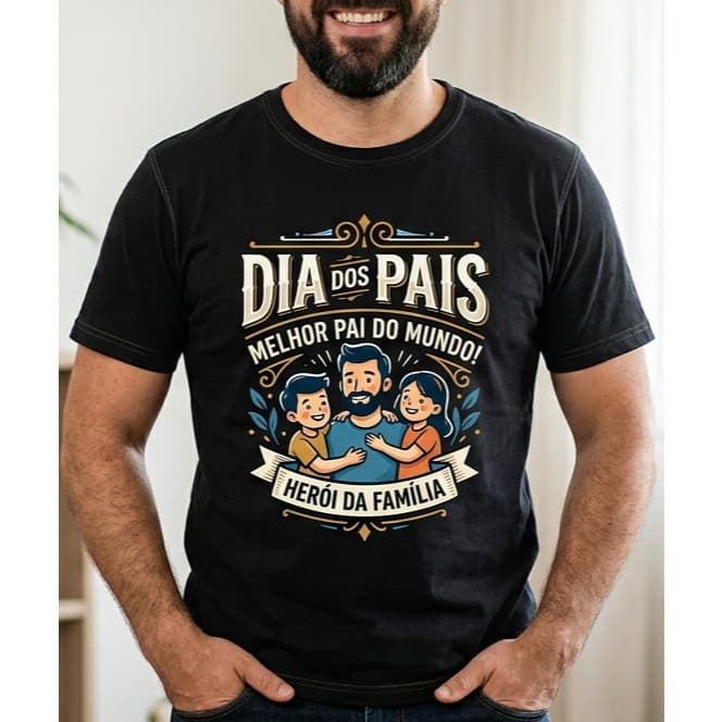 Camiseta Dia Dos Pais Camisa Super Pai Promoção Papai