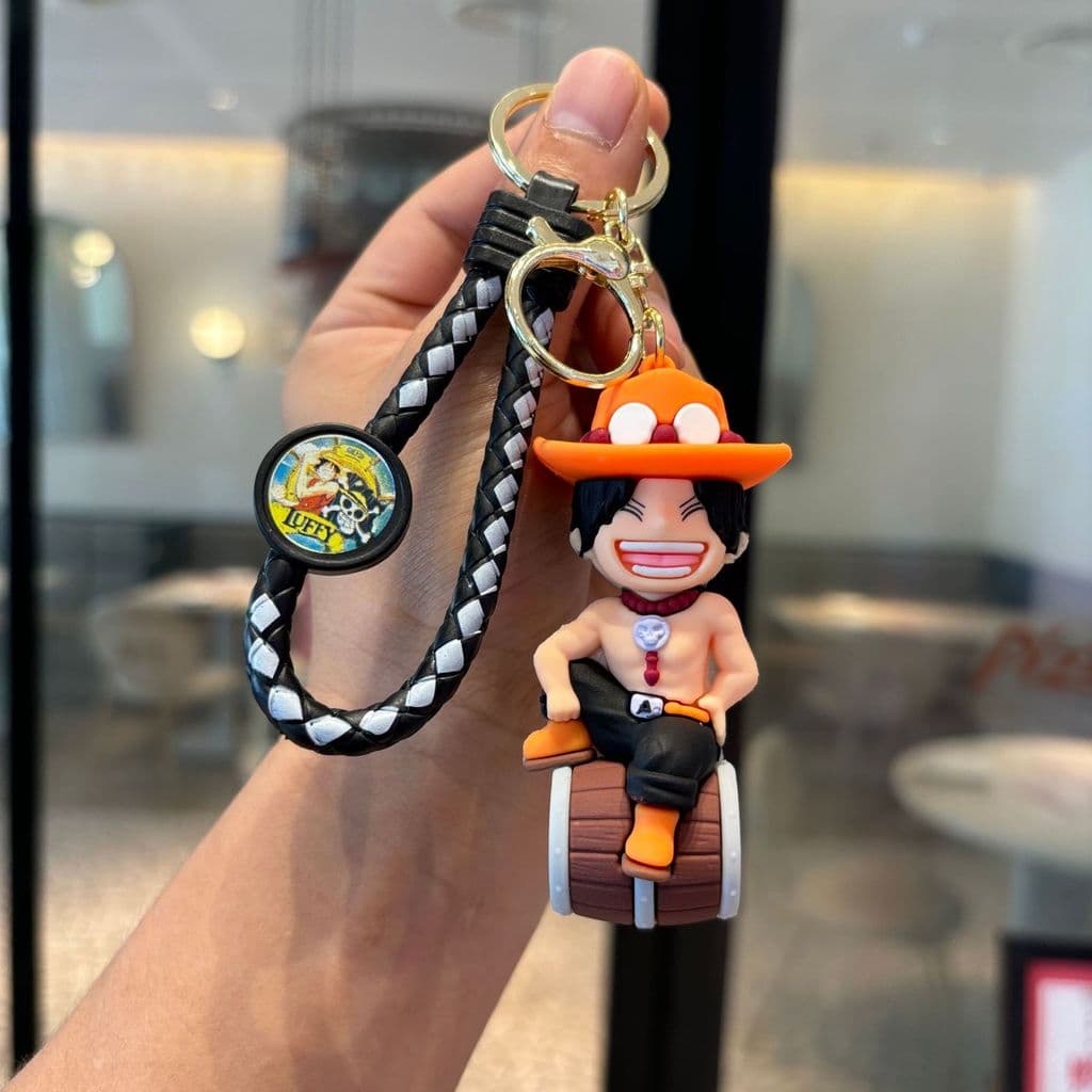 Enfeites de presente Aberdeen chaveiro pingente bonito chaveiro boneca máquina Gong pegar pequeno Luffy uma peça