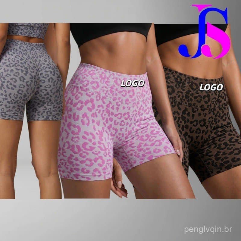 Novas calças de yoga esportivas de 4 cores com estampa 3D de leopardo -- calças de yoga de cintura alta com efeito de le