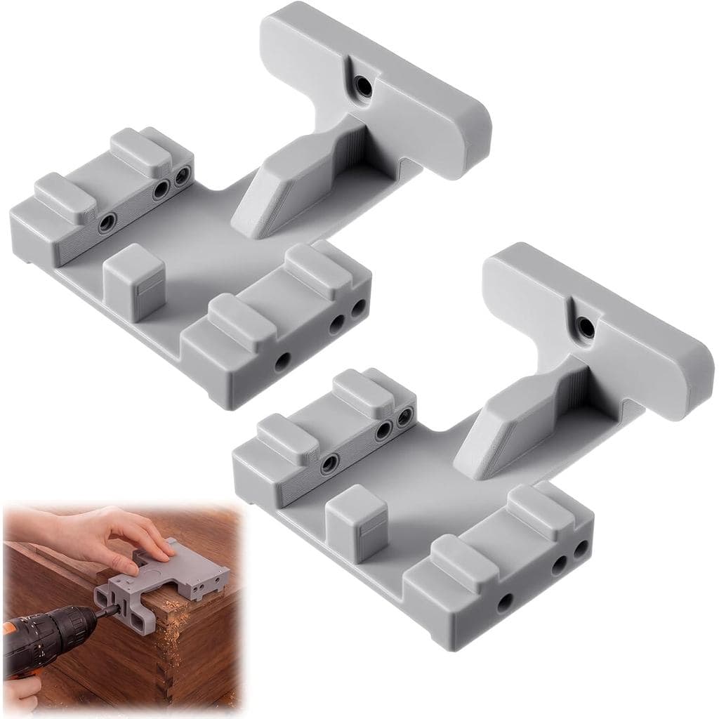 Beeveer 2 Pcs Universal Drawer Slide Drilling Template(Jig), Assembly Aid for Drawer Preparation Tool, Concealed Runner
