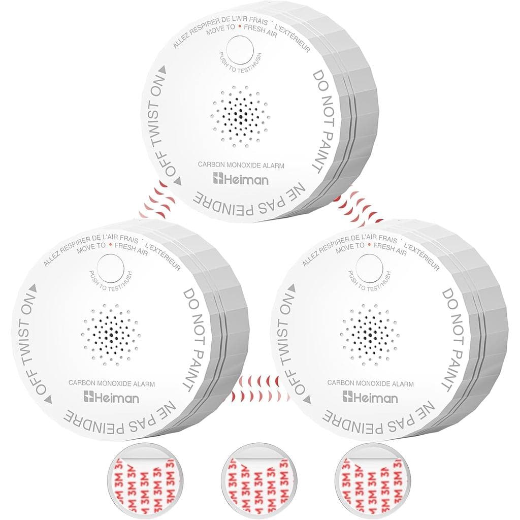 HEIMAN Carbon Monoxide Detectors, Interconnected CO Detector Battery Operated, UL 2034 5th Certified, Wireless Small Min