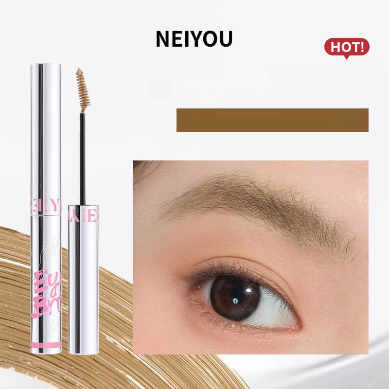 NEIYOU Gel Colorido De Sobrancelha Selvagem Marrom Claro , Máscara Anti-Desbotamento Para O Dia Todo , Cosmético De Esti
