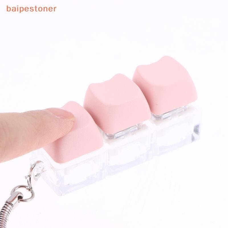 [baipestoner] 3 Teclas Teclado Anti-stress Brinquedo Mecânico Keycaps Chaveiro Depressão Presente Ponta Do Dedo Chave Bo