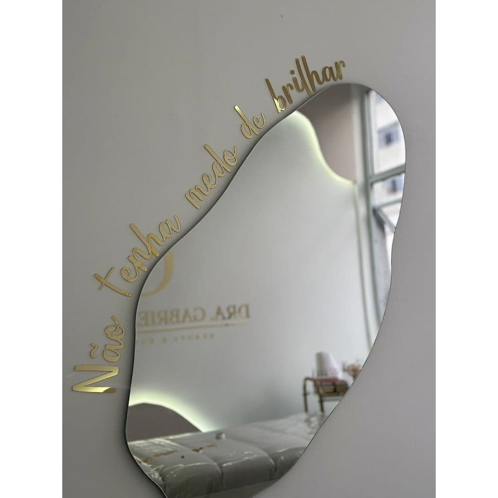 Frases Decorativas Acrílico Espelhado para Paredes e Espelhos ACRILICO DOURADO