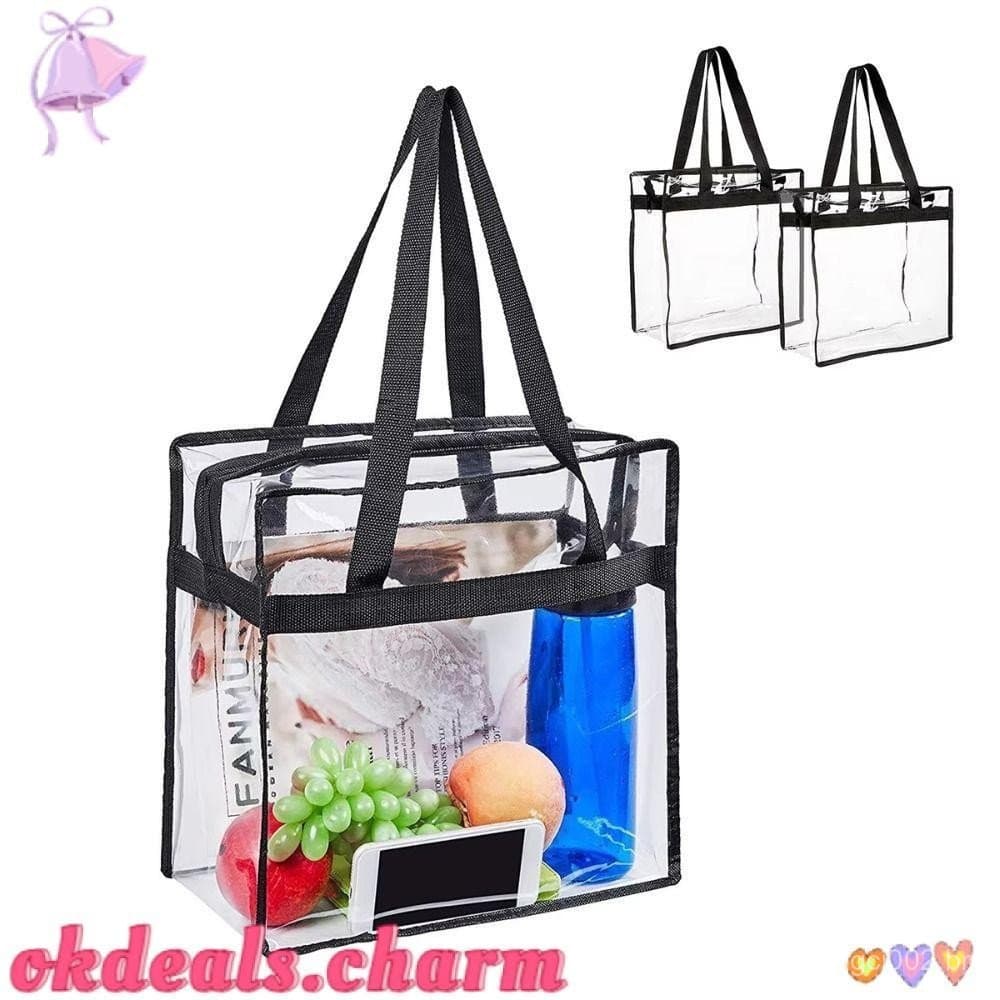 Bolsa De Ombro OKDEALS , Lancheira Transparente Em PVC , Com Zíper , Sacola De Grande Capacidade