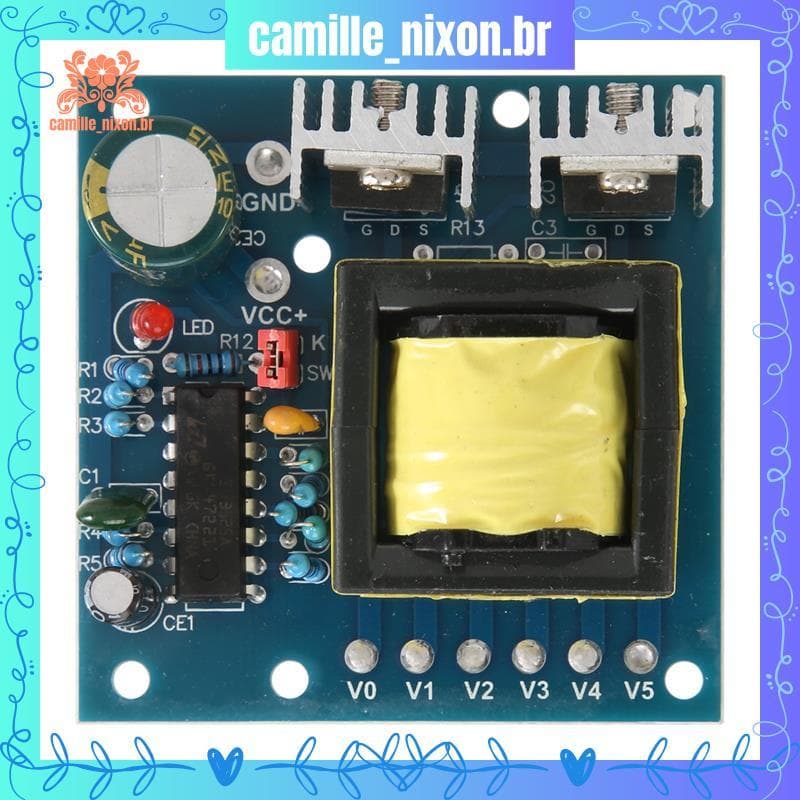 [camille_nixon.br] 150W Carro DC 12V Para AC 110V 220V 20KHZ Inversor De Energia Carregador Conversor Placa De Reforço O