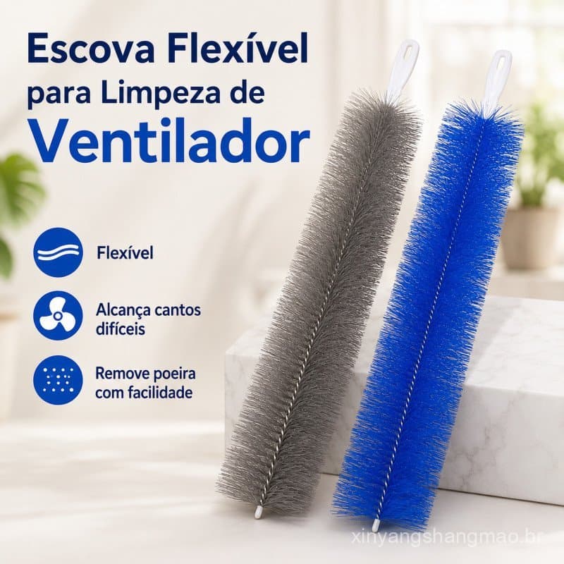 Escova Flexível Limpa Ventilador Removedor de Poeira Limpador de Hélice Multiuso Acessório de Limpeza Doméstica