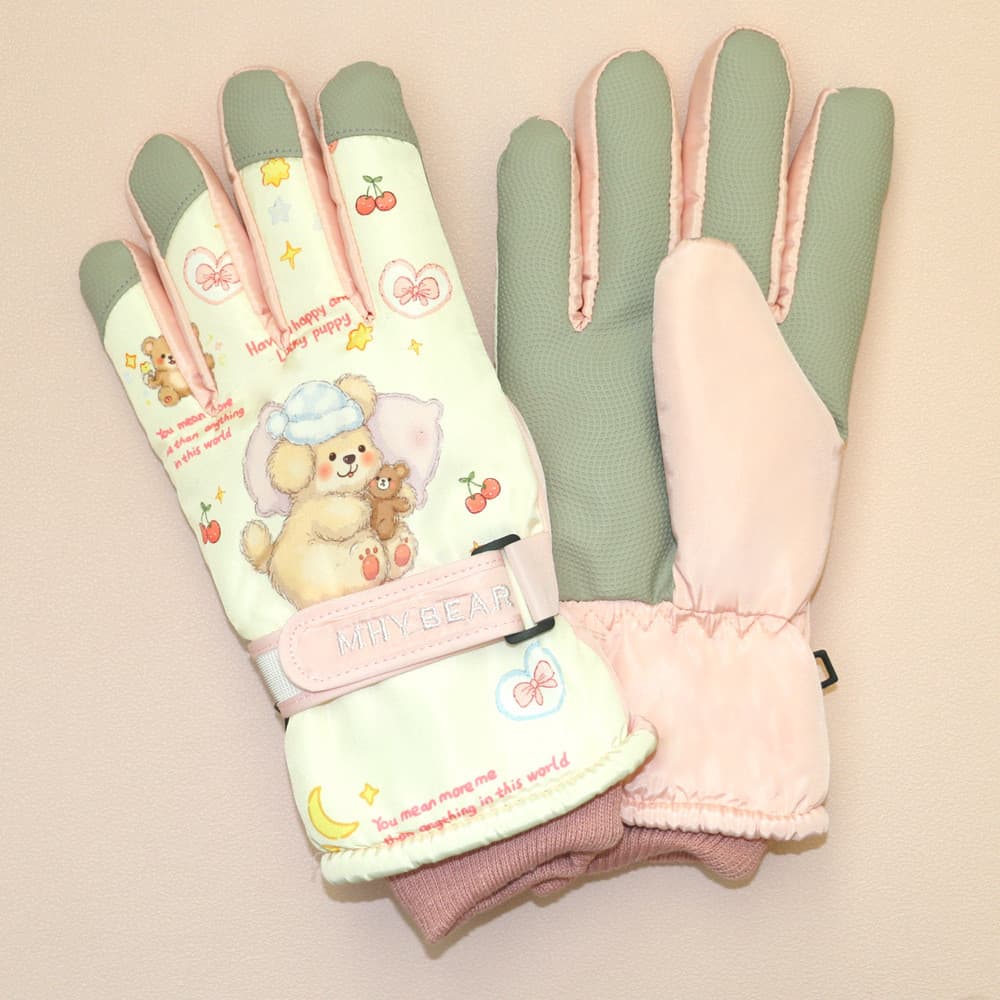 Luvas De Inverno Acolchoadas De Neve De Esqui Térmicas Adolescente Adulto Impermeáveis Camada Térmica