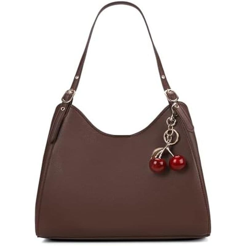 Bolsa Tote De Couro Marrom Para Mulheres , Desleixada De Ombro Hobo , Bolsas De Grife Trabalho , Compras Diárias
