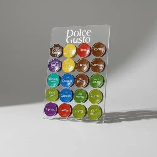 Porta 20 Capsulas Dolce Gusto Suporte Acrílico Café