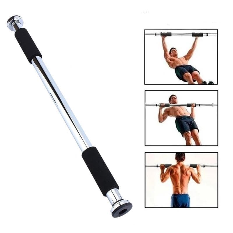 Barra Fixa De Porta Ajustável 60 A 100cm Aço Inoxidável Para Flexão Calistenia Treino Fitness Em Casa