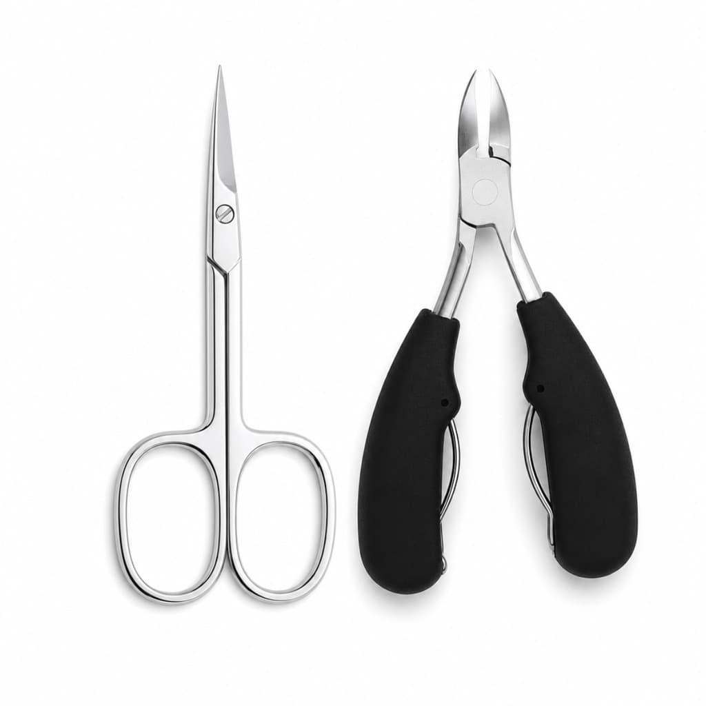 Kit Alicate Cutícula+ Tesoura Aço Inox Profissional Manicure