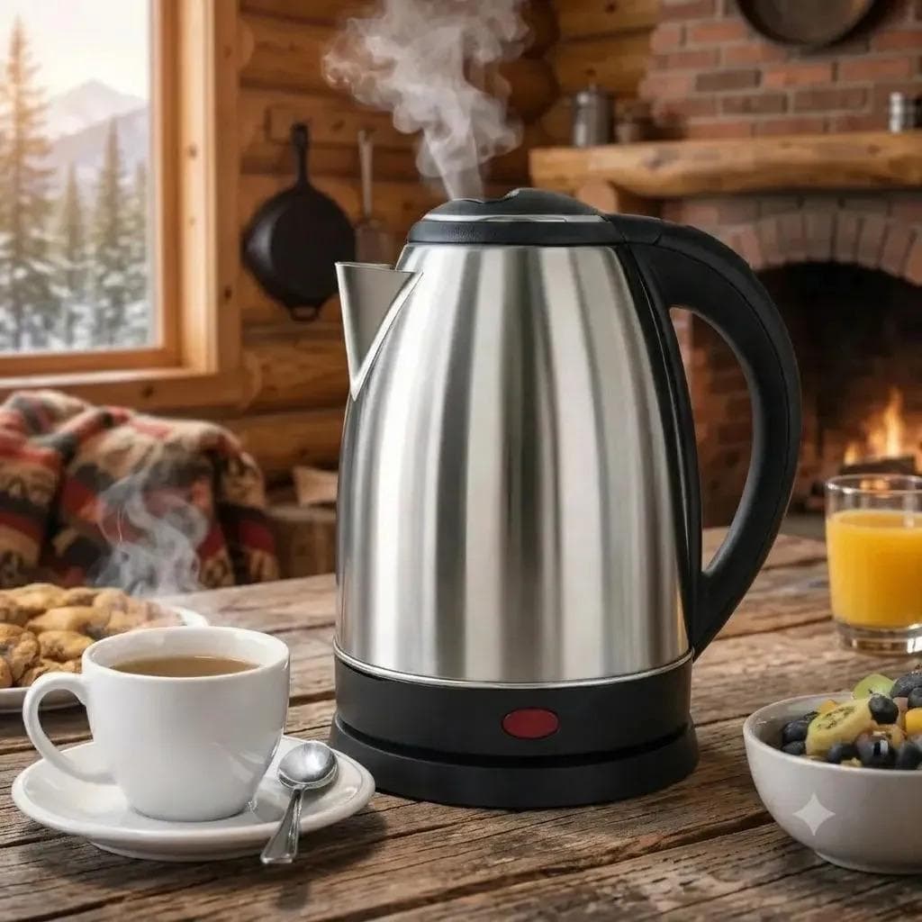 Chaleira Elétrica Holda 2L Brilho Interno Azul – Ideal para Chá, Café e Preparo Rápido de Água