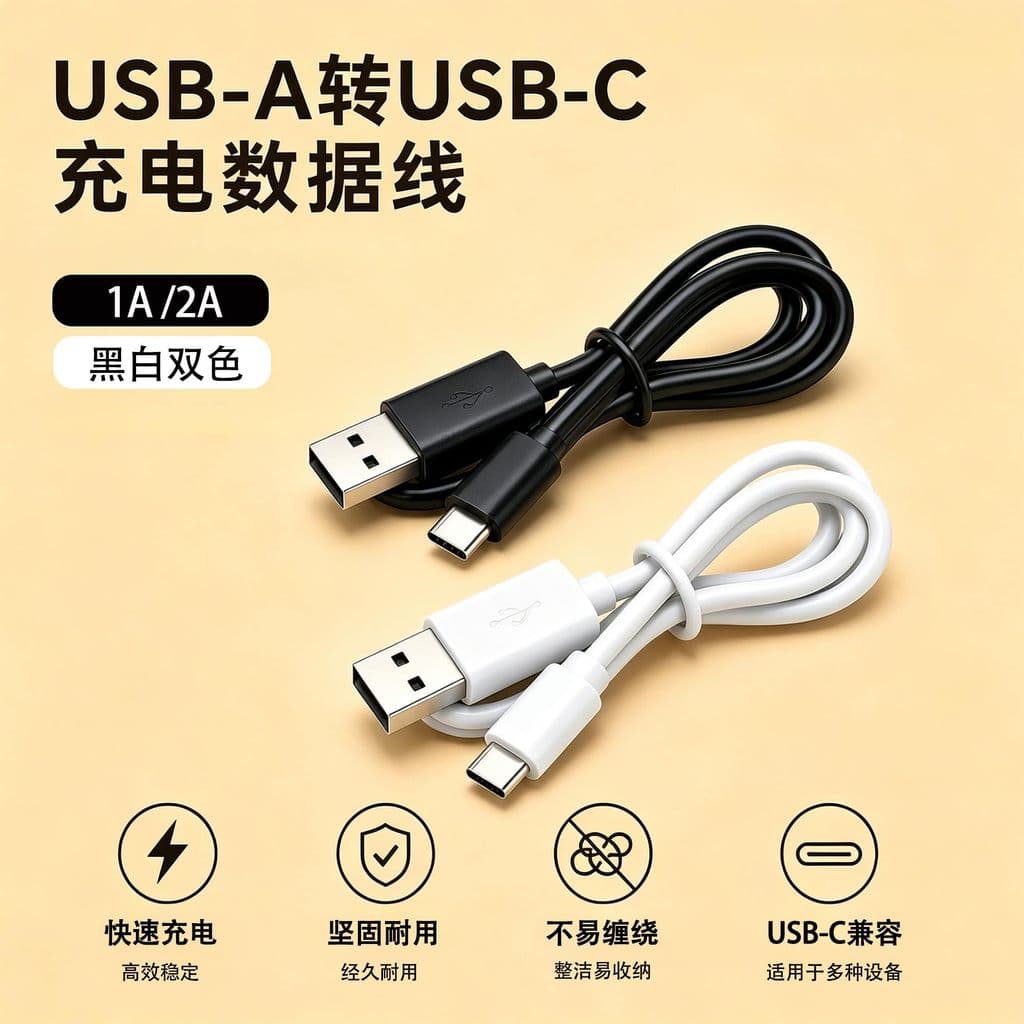 Cabo de dados Tipo-C 2A, cabo de carregamento USB, cabo para máquina 1A, 0,3m 0,5m 1m 1,5m 2m, cabo de carregamento rápi