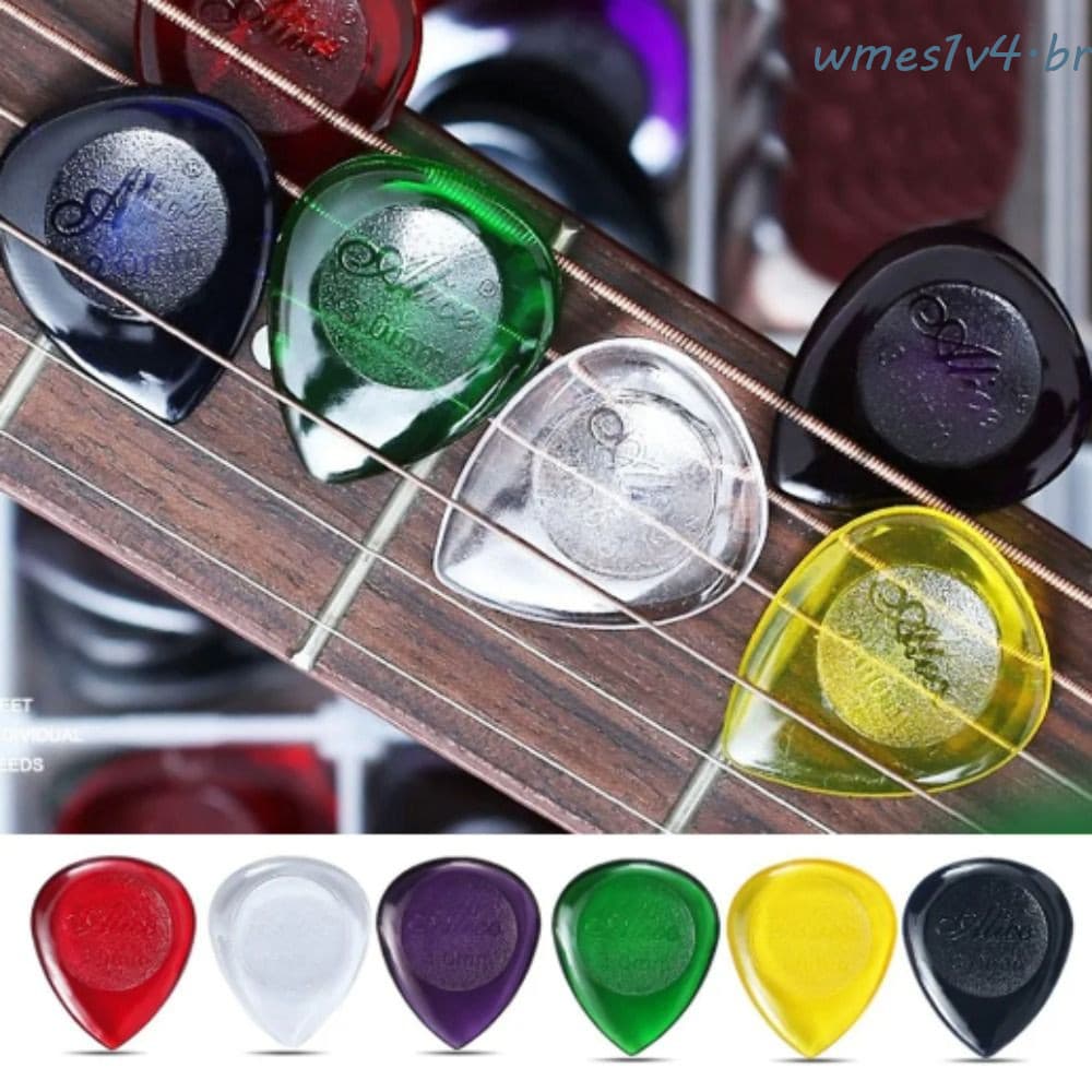 WMES 10 Peças De Palhetas Para Guitarra , Acústica De Cor Aleatória De Celulóide , Palheta Em Formato De Gota ABS