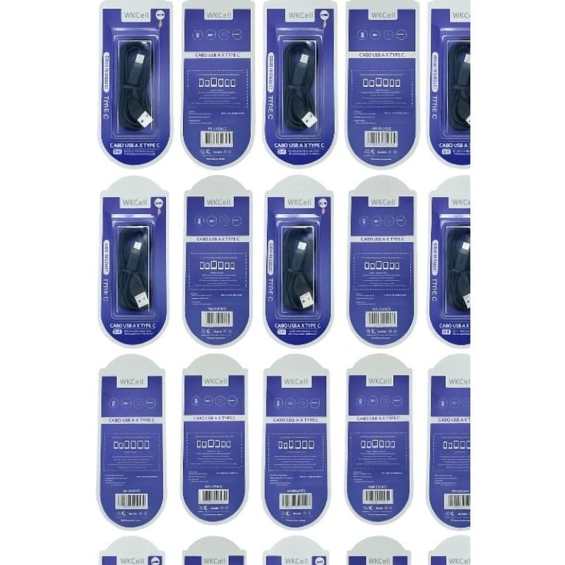 Cabo Turbo Kit com 15 Unidades USB Tipo C/IOS/V8