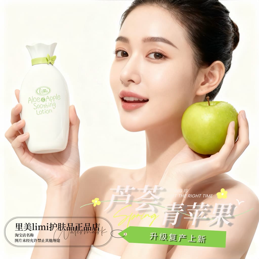 Limei Aloe Vera Maçã Verde Calmante Série Loção Suavizante Suave Calmante